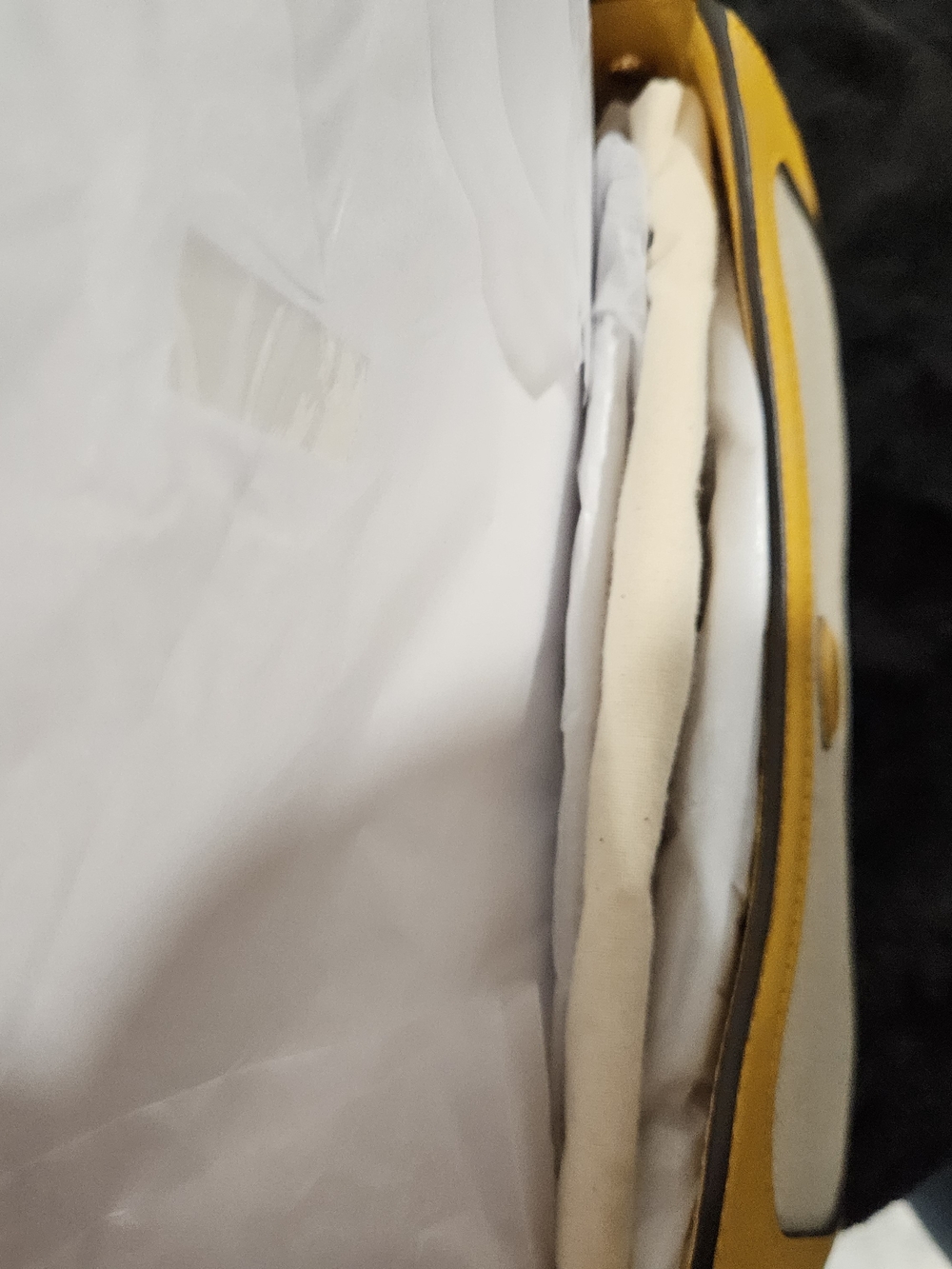 Tory Burch Yellow Canvas & Leather Trim Crossbody with Logo Charm - Picture 4 of 6